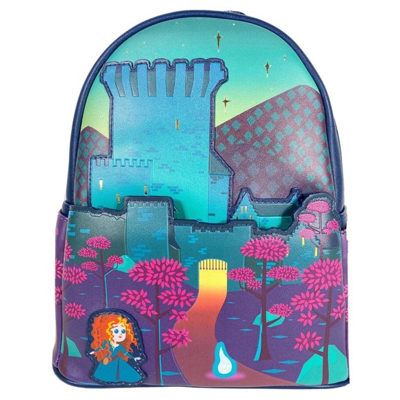 NWT Loungefly Disney Brave Princess Castle Series Mini Backpack Glow In The Dark main image 8